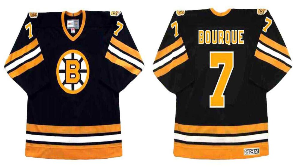 2019 Men Boston Bruins #7 Bourque Black CCM NHL jerseys->boston bruins->NHL Jersey